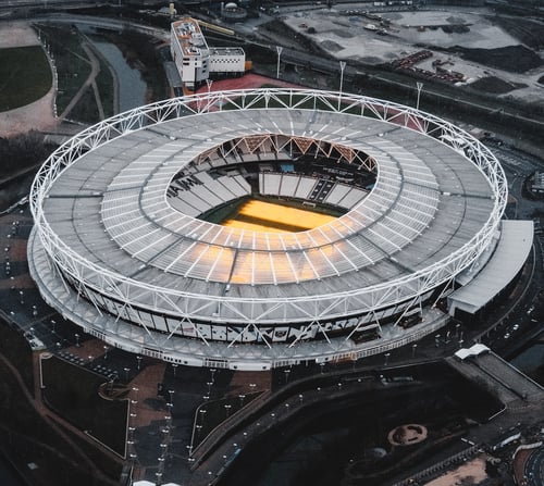 Sports Stadium Aerial View