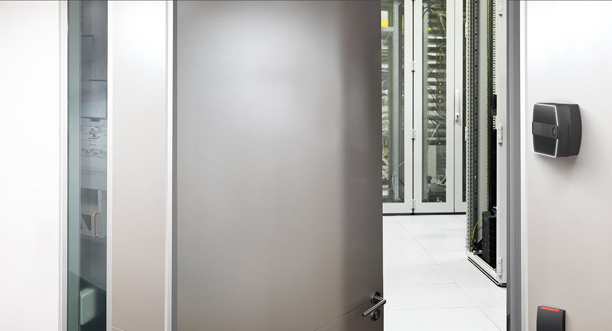 Opened door to server room