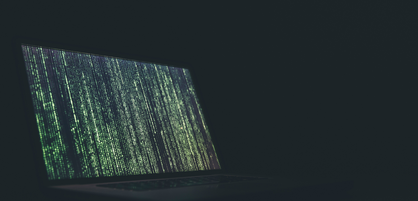 Screen with text matrix